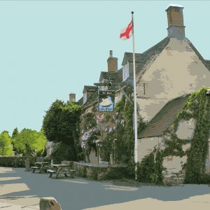 An Illustration Of The Swan Inn Swinbrook